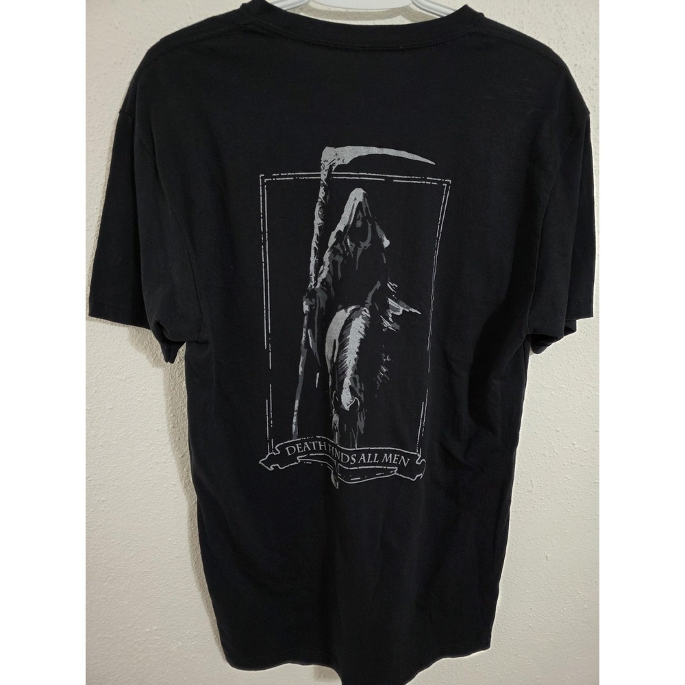 BC Shirt Mens Large Black Death Finds All Men Grim Reaper Skull Tee Gothic